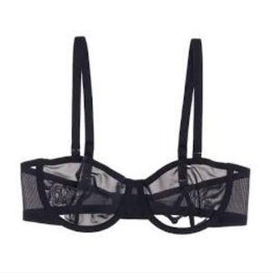 Cuup The Balconette Mesh Underwire Bra: Black 38B.